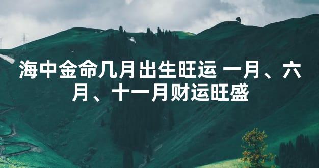 海中金命几月出生旺运 一月、六月、十一月财运旺盛